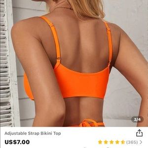 bright orange shein swimsuit